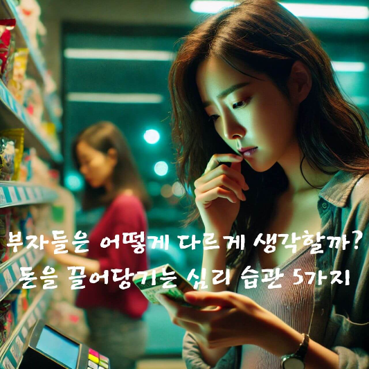 부자 되는 심리 습관, 돈을 끌어당기는 마인드, 심리학으로 부자되기, 
부자들의 사고방식, 돈을 부르는 습관, 돈 무의식 훈련, 재테크 마인드셋, 
자기확언 루틴, 감정 소비 심리, 돈과 친해지는 방법