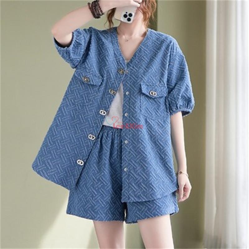 리앤킴 데님 세트 여름 반바지 투피스 L1658