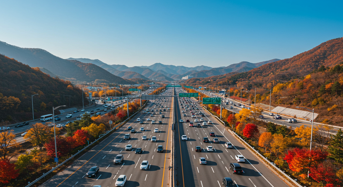 추석 연휴 귀성길 고속도로 풍경
