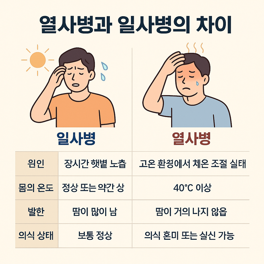 열사병과 일사병의 차이점