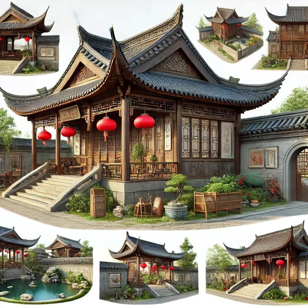 중국 전통가옥 관련 사진