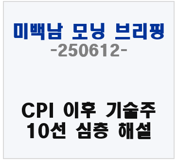 📈 미백남 브리핑 &ndash; 2025년 6월 12일 ❘ CPI 이후 기술주 10선 심층 해설