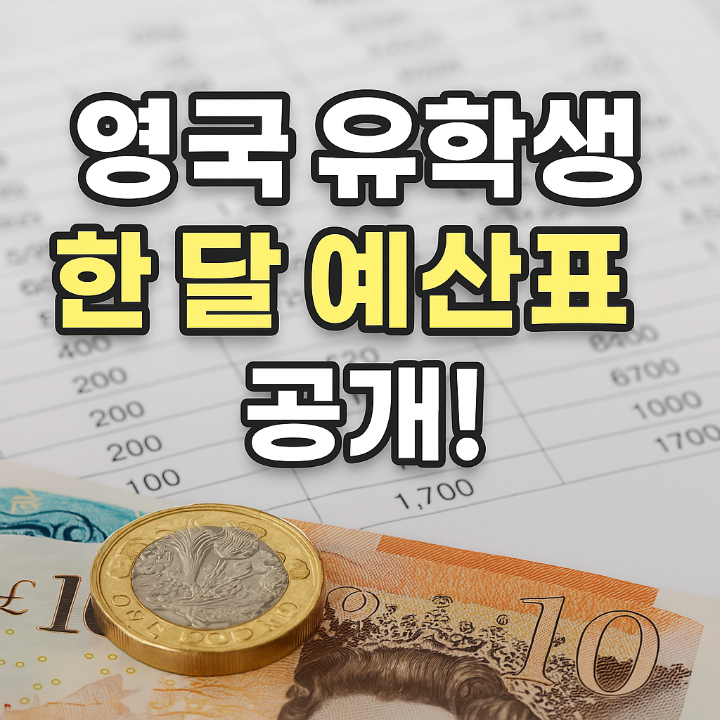 영국 유학생 한 달 예산표 공개!