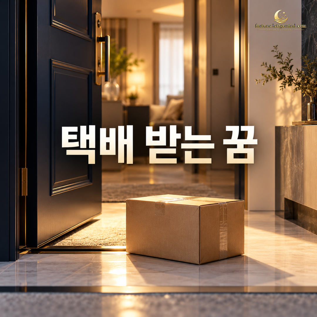 현관 앞 택배 상자와 택배 받는 꿈 해몽 제목