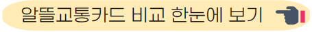 알뜰교통카드 한눈에 비교하기