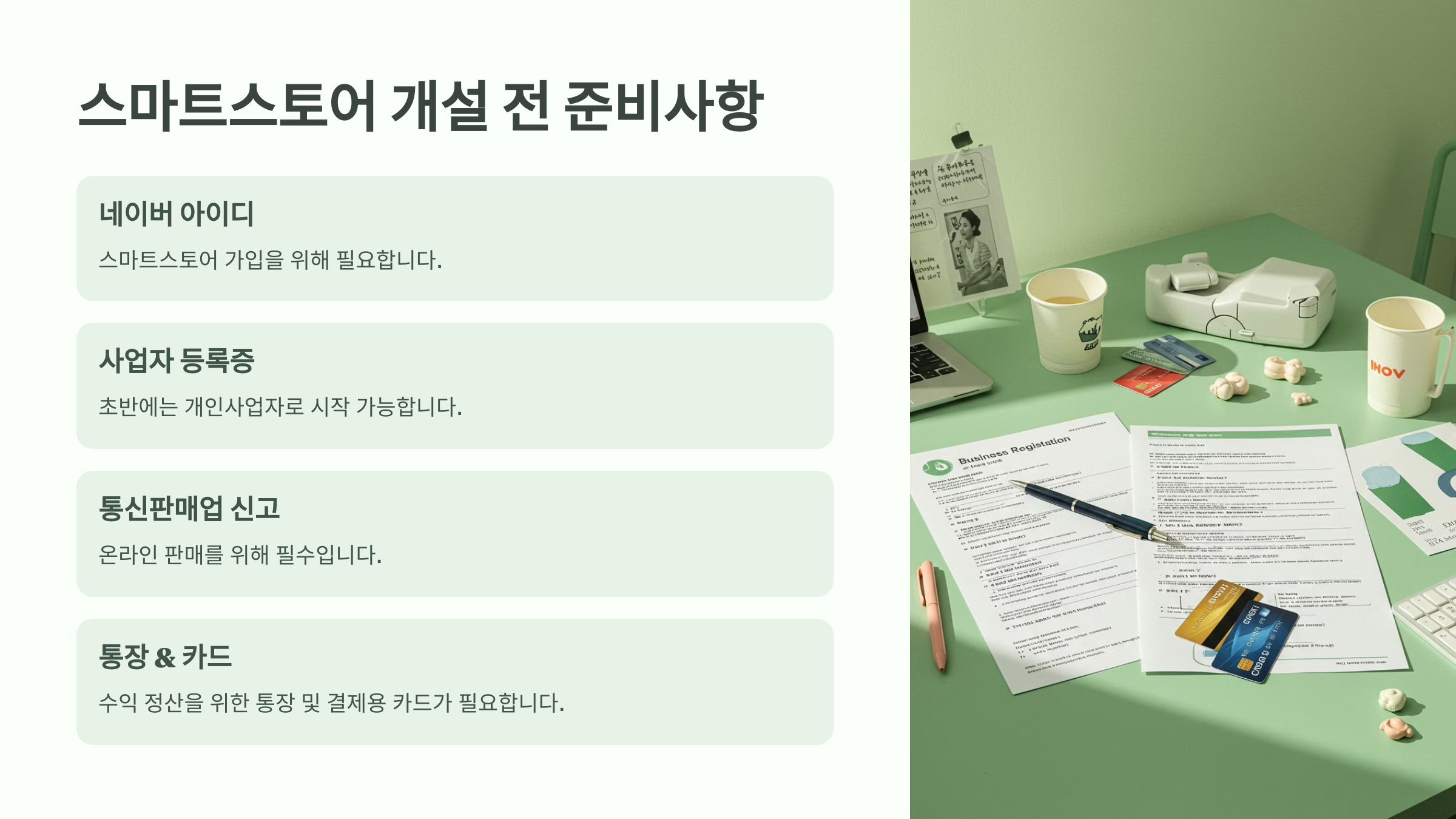 스마트스토어 개설 전 준비사항