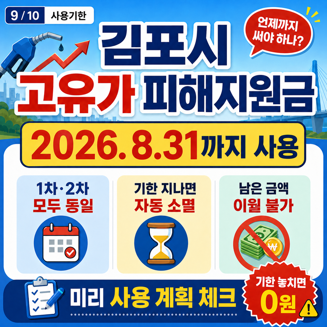 김포시 고유가 피해지원금 7월 3일까지 신청 가능