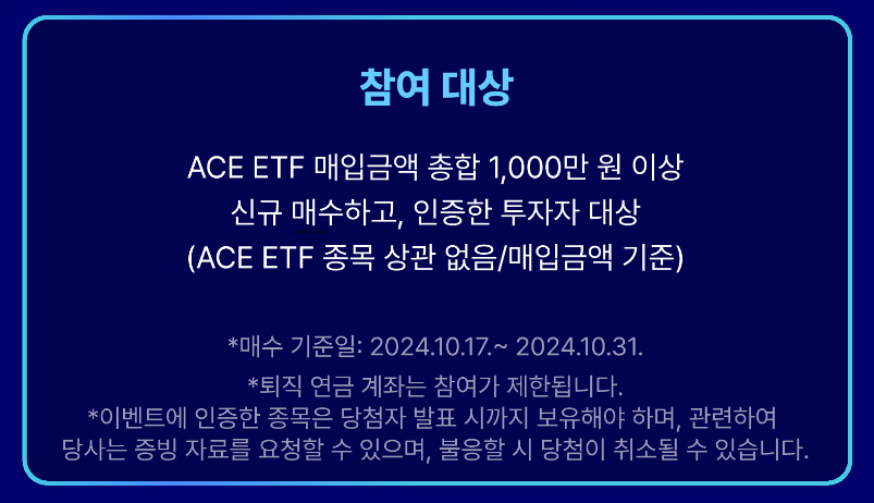 ACE ETF 순매수 이벤트 미국 투어