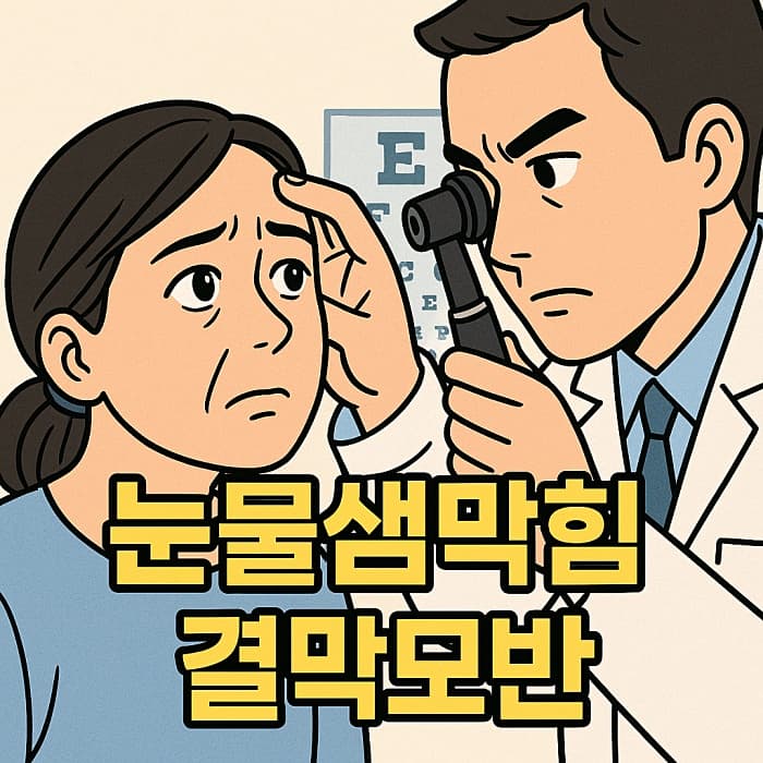 눈물샘막힘과 결막모반 진단부터 실비 적용 - 눈물샘 뚫기 치료비 절약법