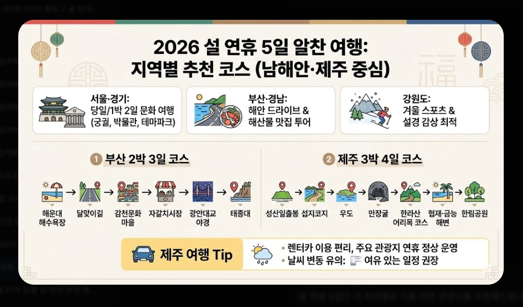 2026년 설 연휴 전국 관광지 운영시간 총정리