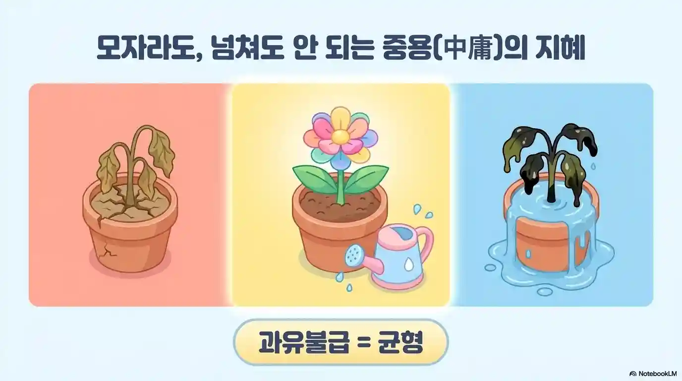 과유불급은 균형을 뜻함