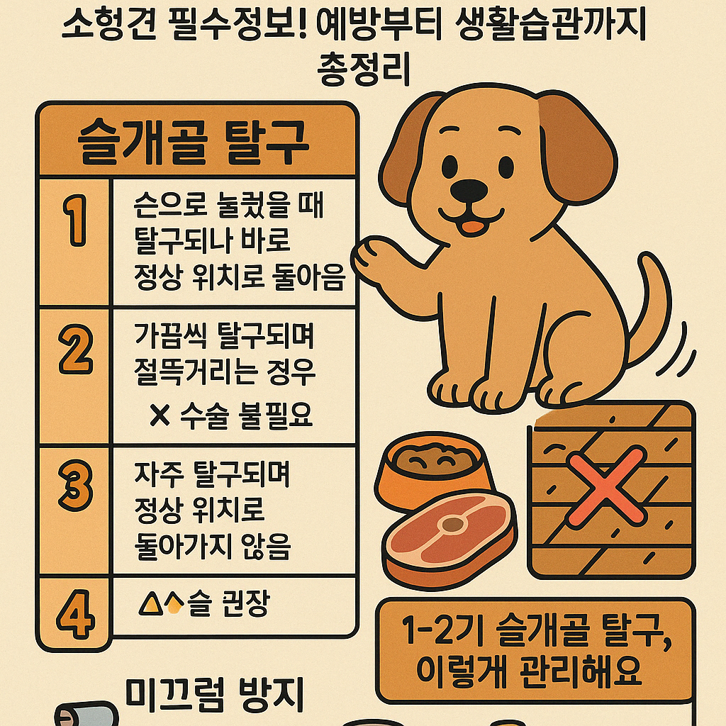 🦴 슬개골 탈구 1~2기, 수술 없이 관리하는 방법