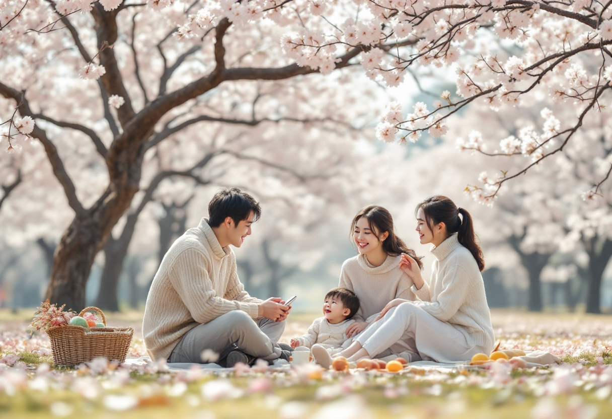 부산 삼락공원의 벚꽃풍경