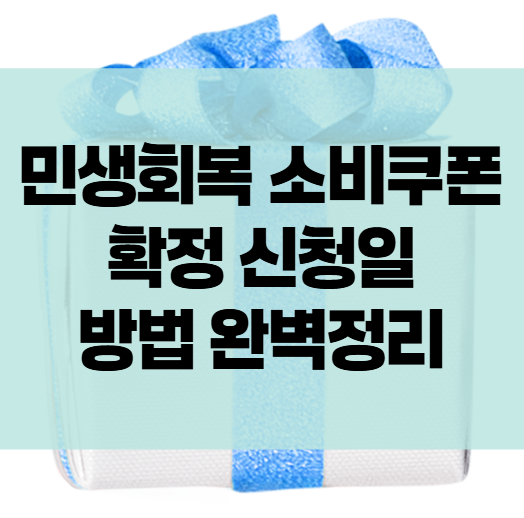 민생회복 소비쿠폰 완벽정리