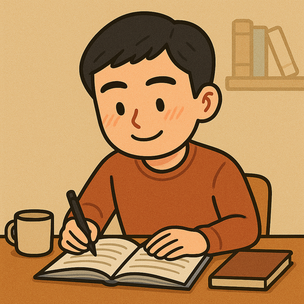 전역 후 공부하고 있는 군인