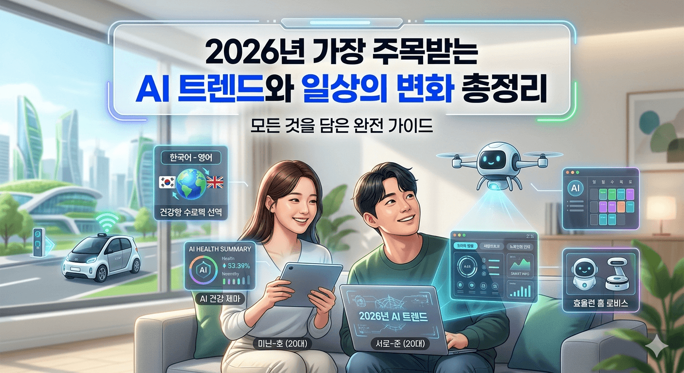 2026년 가장 주목받는 AI 트렌드와 일상의 변화 즐기는 학생들