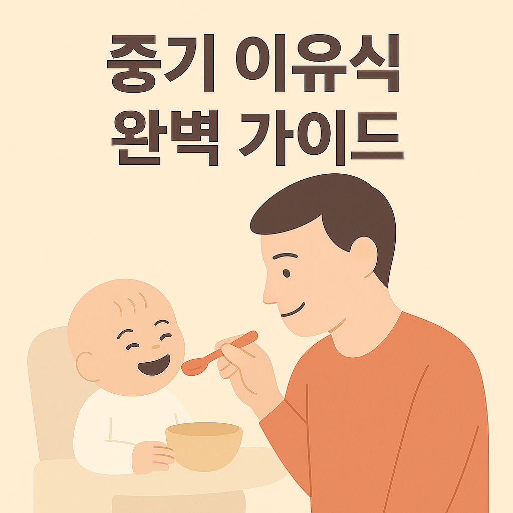 중기 이유식 가이드 썸네일 – 7~9개월 아기 식단과 꿀팁 정리
