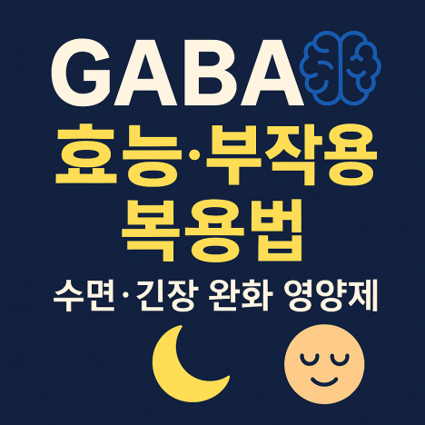 GABA 효능과 부작용, 영양제 복용법 썸네일 인포그래픽
