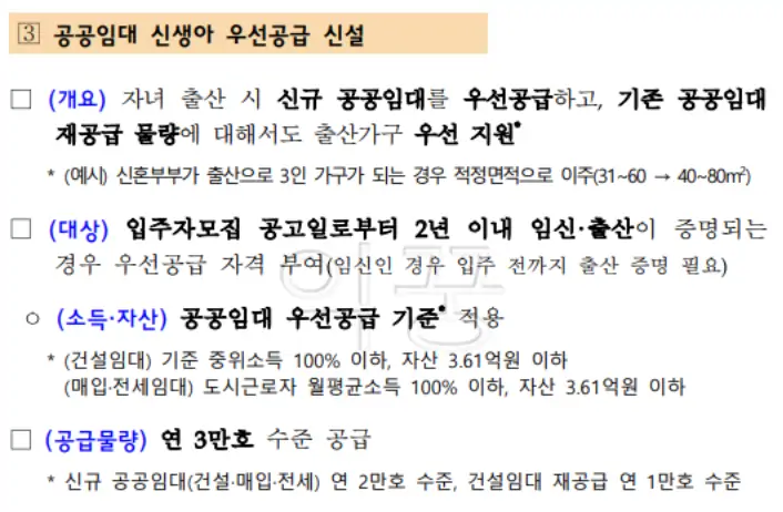 신생아 특례대출 조건 및 특별공급 총정리4