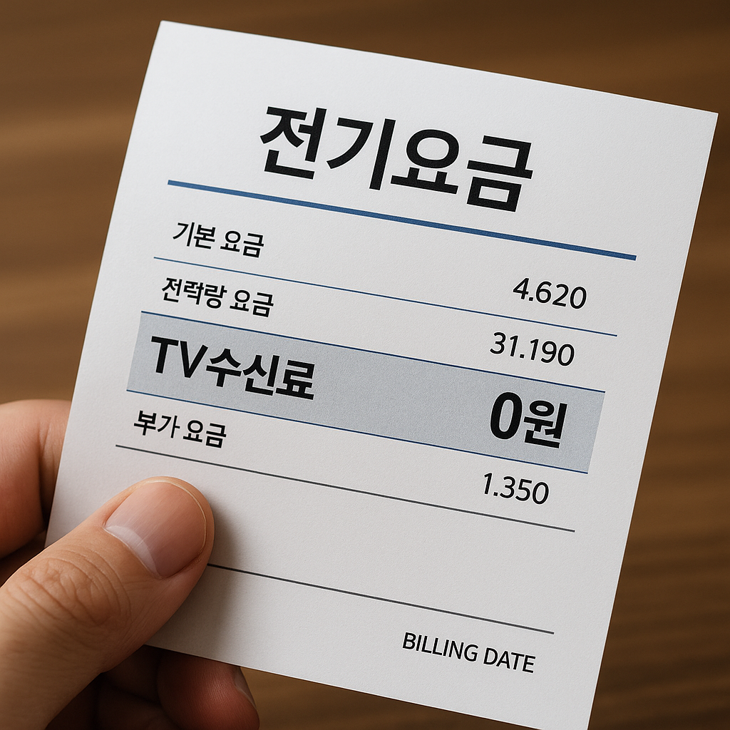 TV수신료 면제 신청 방법