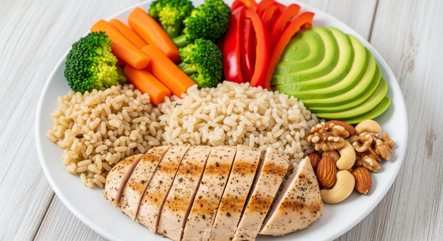 단백질과 탄수화물, 건강 지방이 포함된 균형 잡힌 식단