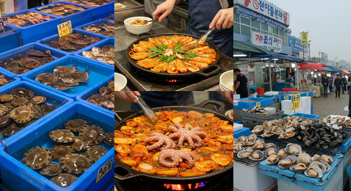 시장별 해산물 구성과 즐기는 방법