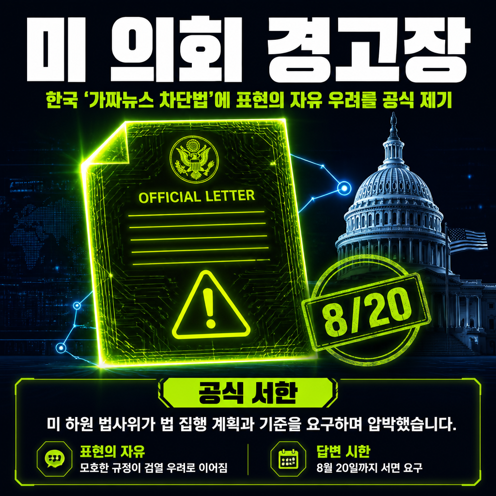 미 의회 경고장