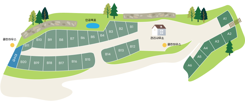 예산 국민여가캠핑장 안내도