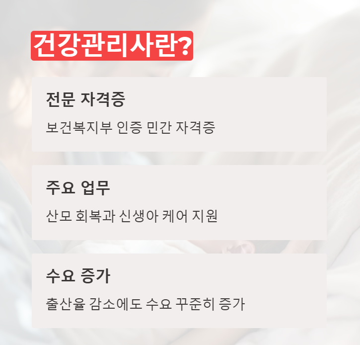 건강관리사의 의미