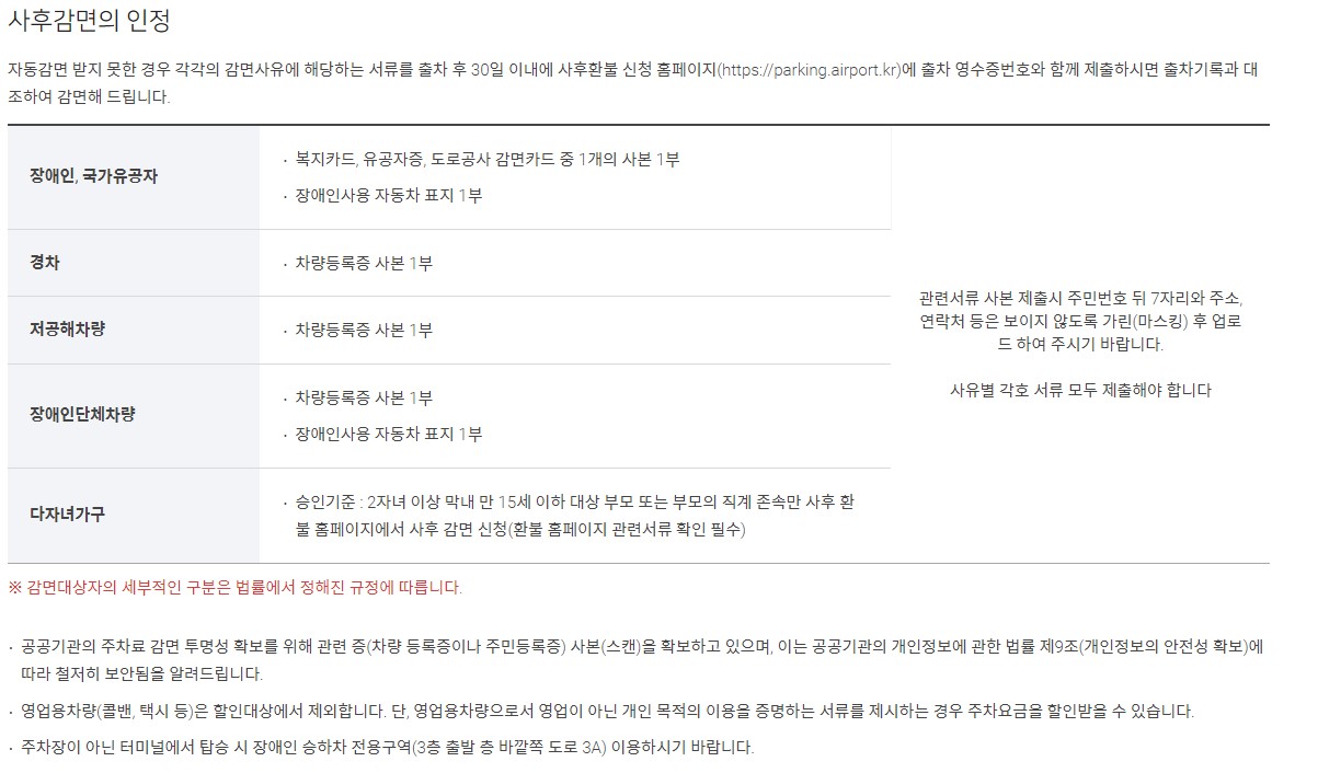 인천공항 주차요금 할인