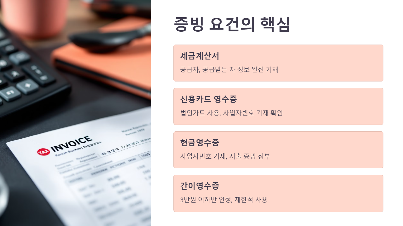 증빙 요건의 핵심