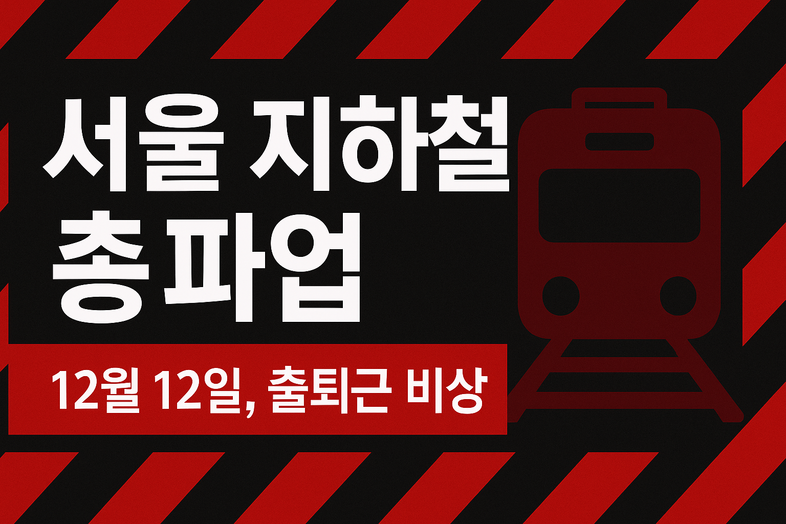 2025 서울 지하철 파업 일정 총정리｜12월 1일 지연 시작&middot;12월 12일 전면 파업 대비 방법
