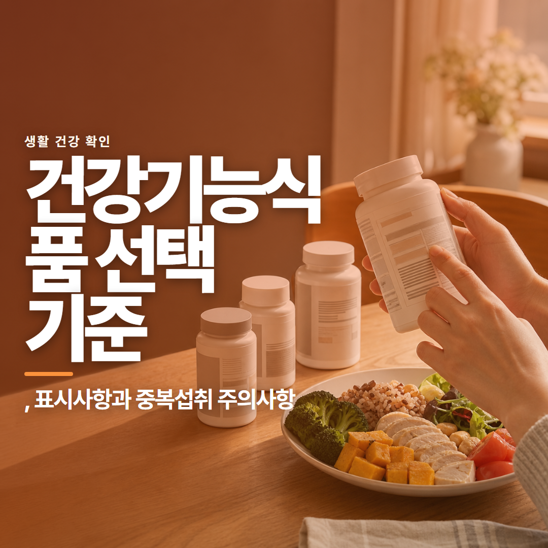 건강기능식품 선택 기준 &middot; , 표시사항과 중복섭취 주의사항