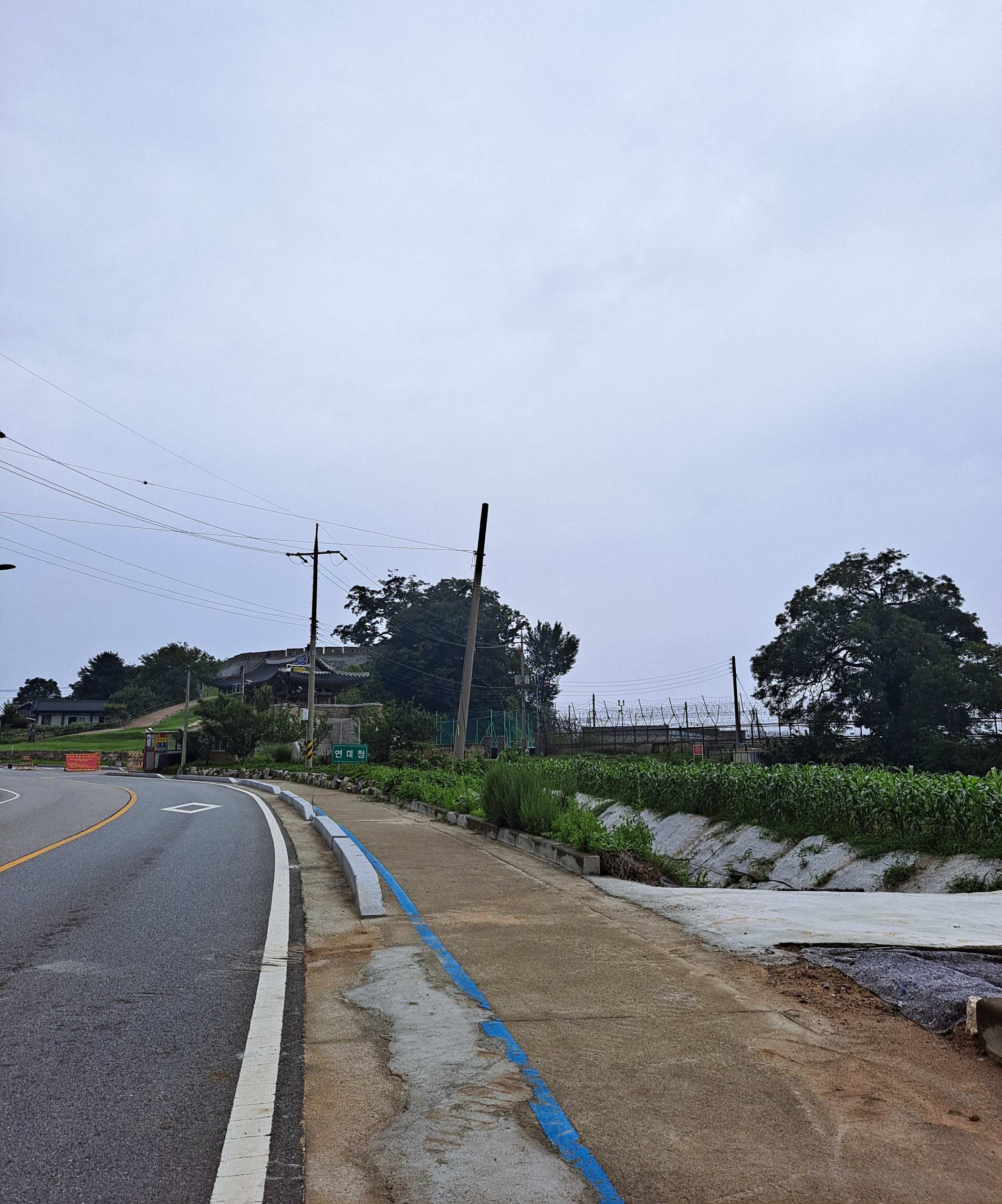 강화 월곶돈대 가는 도로