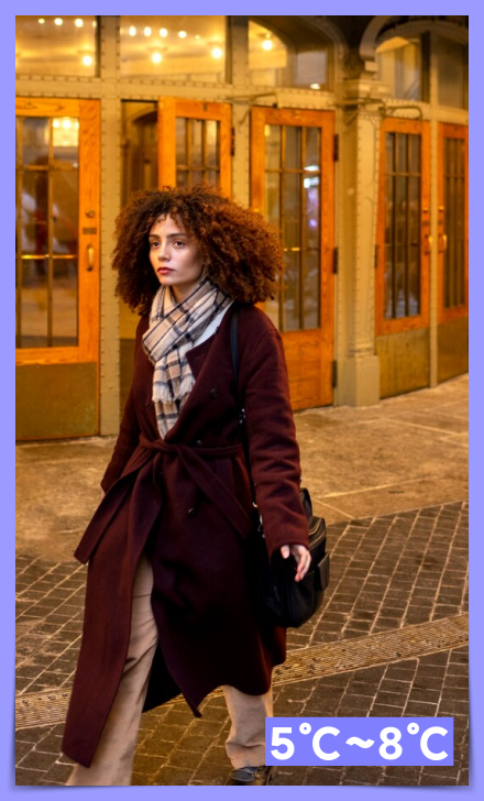 여자 날씨별 옷차림 5도