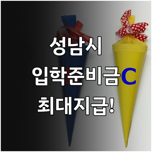 성남시 입학준비금 지원 대상과 신청 ..