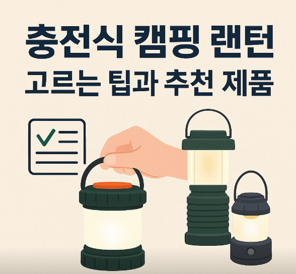 충전식 캠핑 랜턴 고르는 팁과 추천 제품
