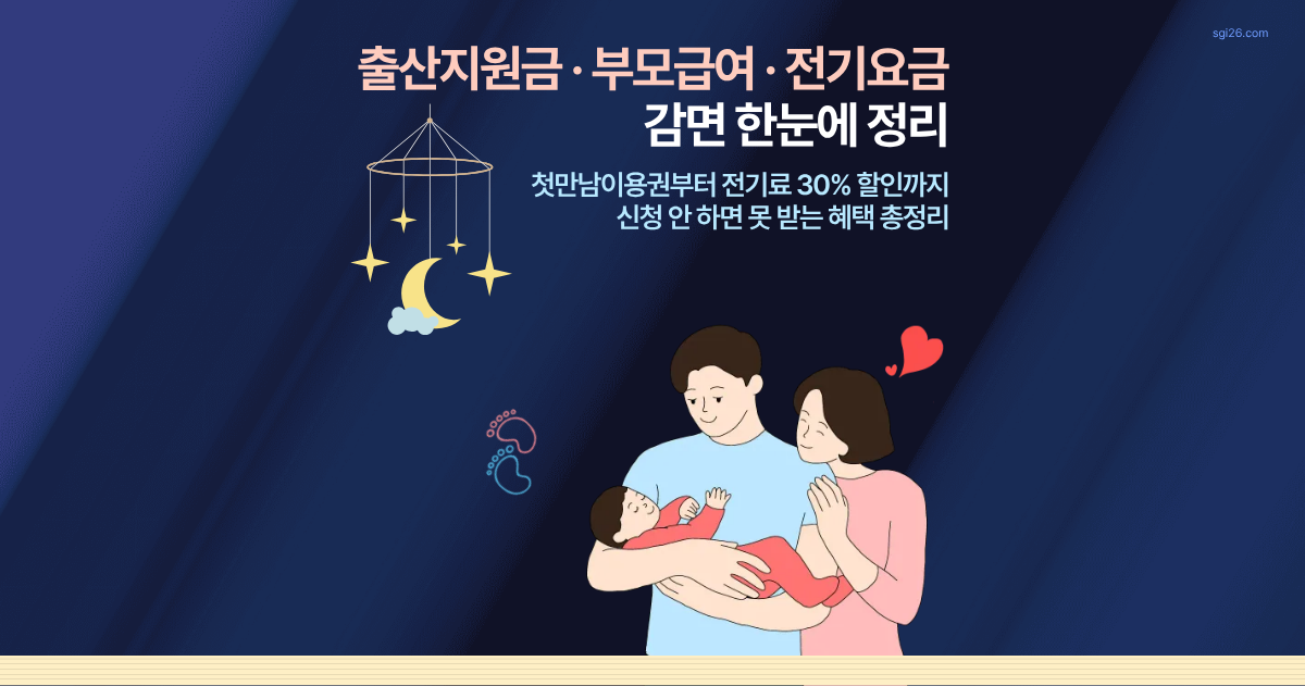 2026년 출산지원금 부모급여 전기요금감면 신청방법 총정리 — 신혼부부와 신생아