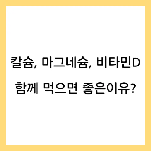 칼슘 마그네슘 비타민 D