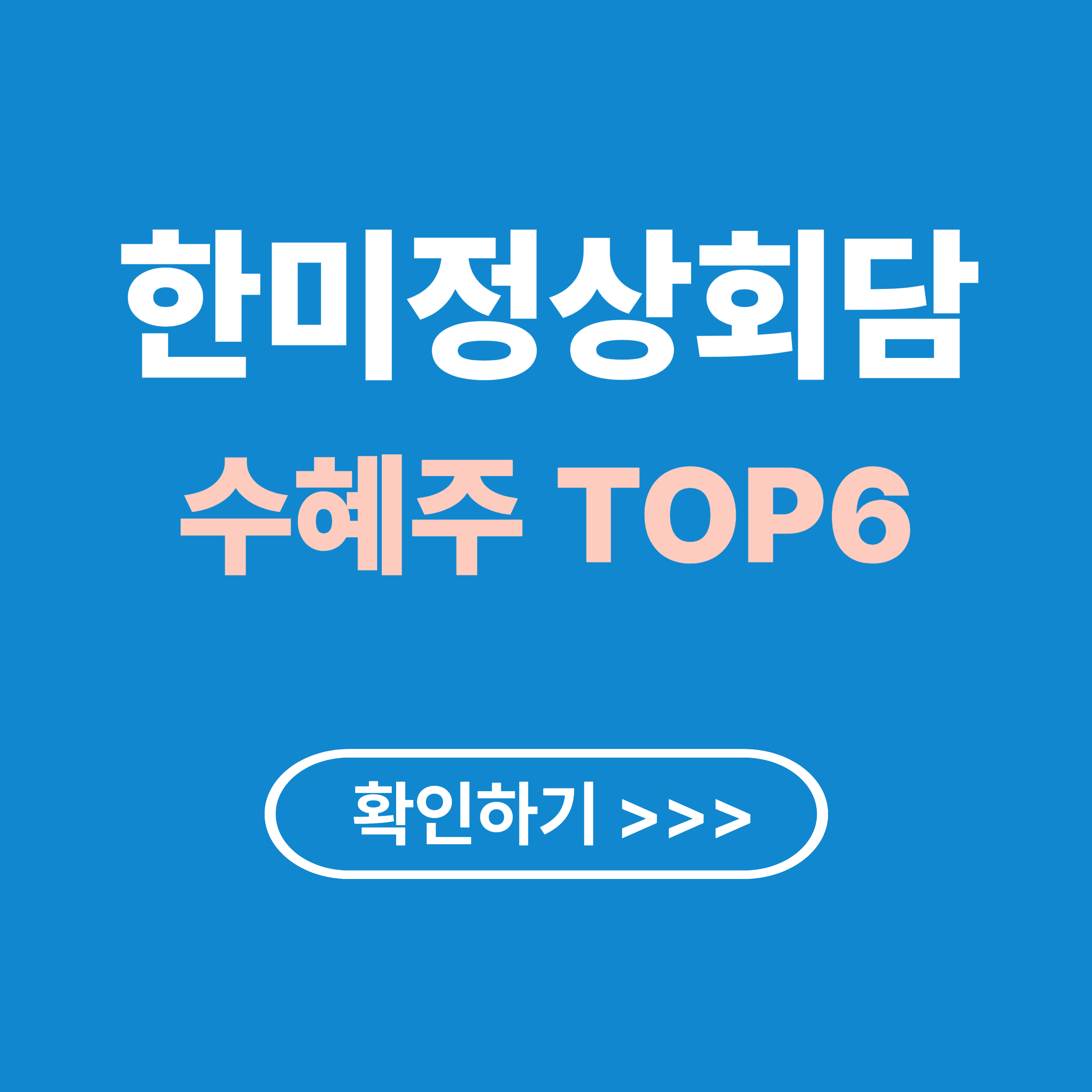 한미정상회담 수혜주 TOP 6
