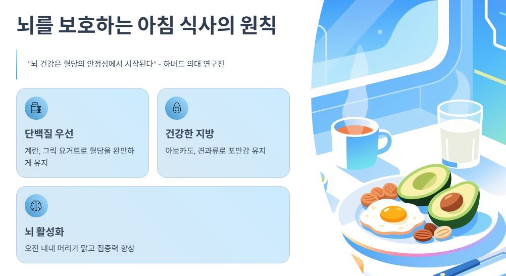 뇌를 보호하는 아침 식사의 원칙