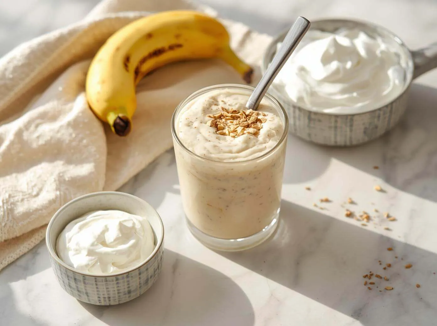 스무디로 공복에 먹는 그릭요거트