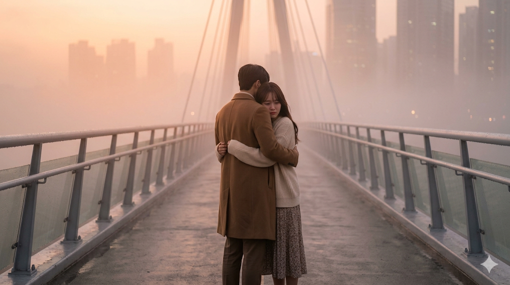 치매 영화 추천, 안개 낀 다리 위 슬픈 연인의 포옹