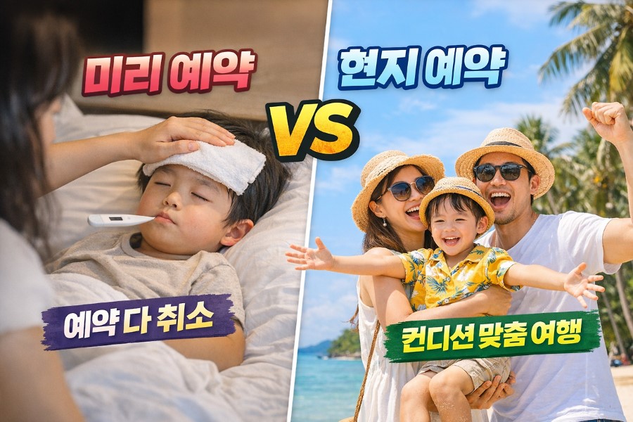 아이와 해외여행 사전 예약 취소 위약금 방지 및 현지 예약 장점 비교 팁