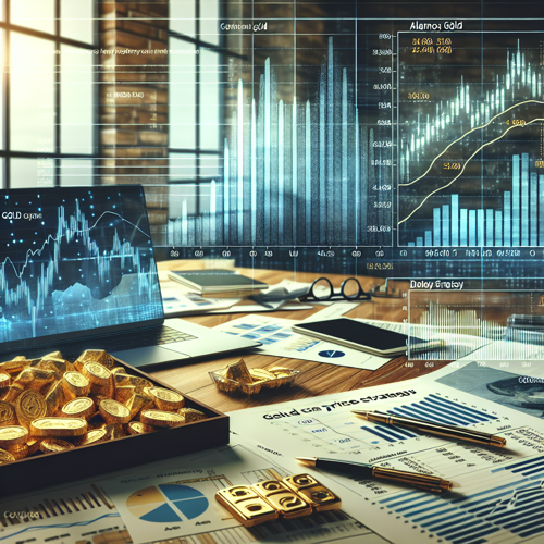 {"alt":"알라모스 골드 주가 및 금 가격 변화에 따른 투자 전략 분석 그래프"}