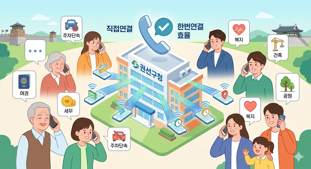 수원시 권선구청 부서별 직통 전화번호