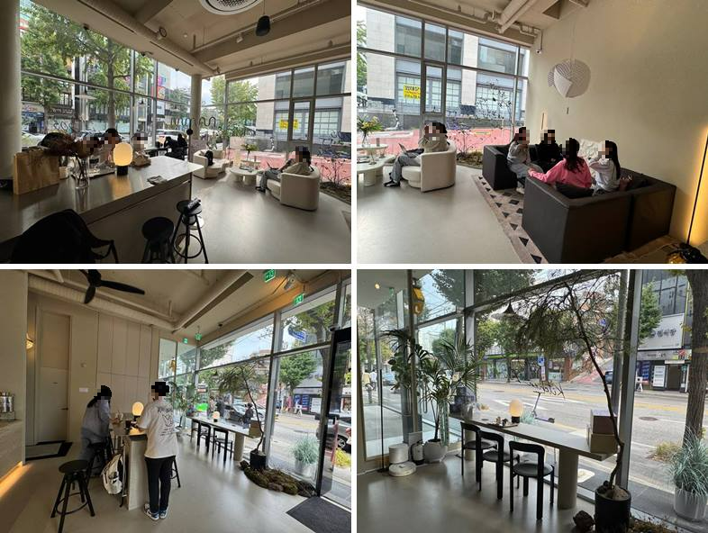 연남동 카페, 키친205 케이크 내부모습