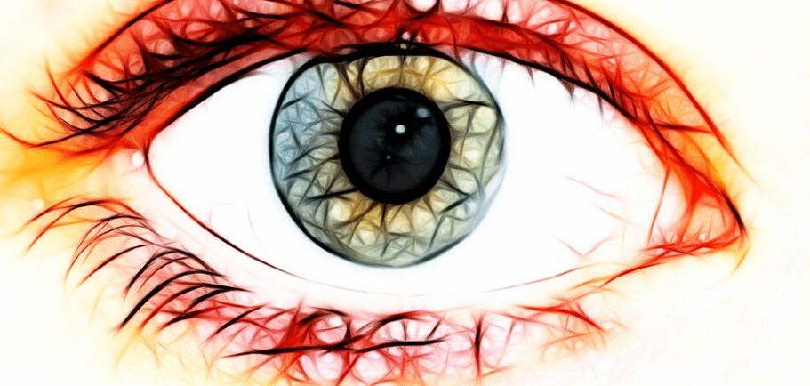 삽화로 그려진 눈동자의 모습