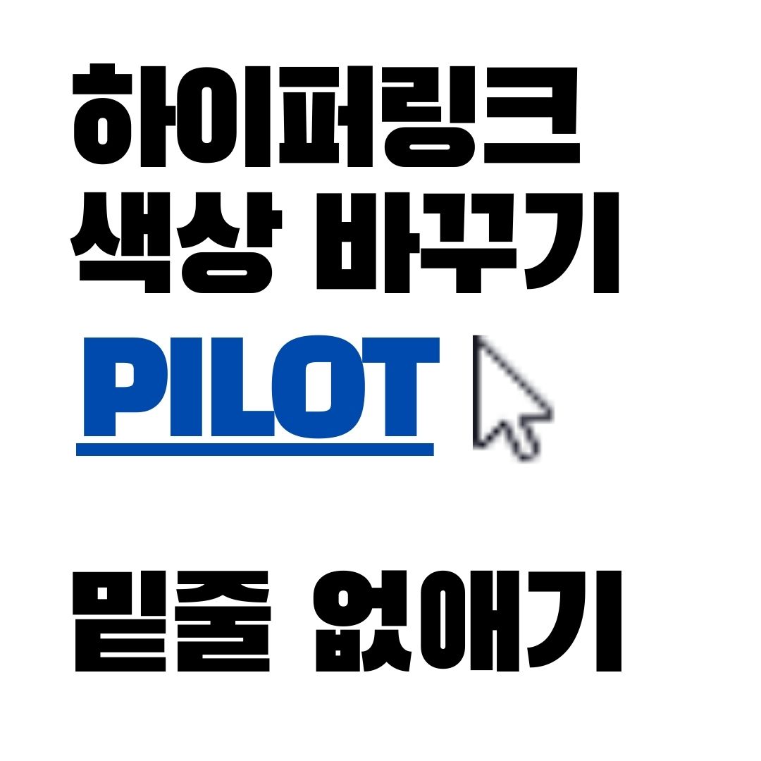 하이퍼링크 밑줄지우기