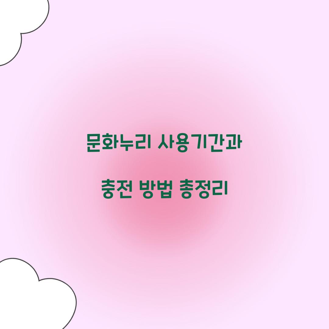 문화누리 사용기간